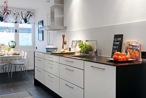 80平北欧风二居室厨房橱柜装修效果图