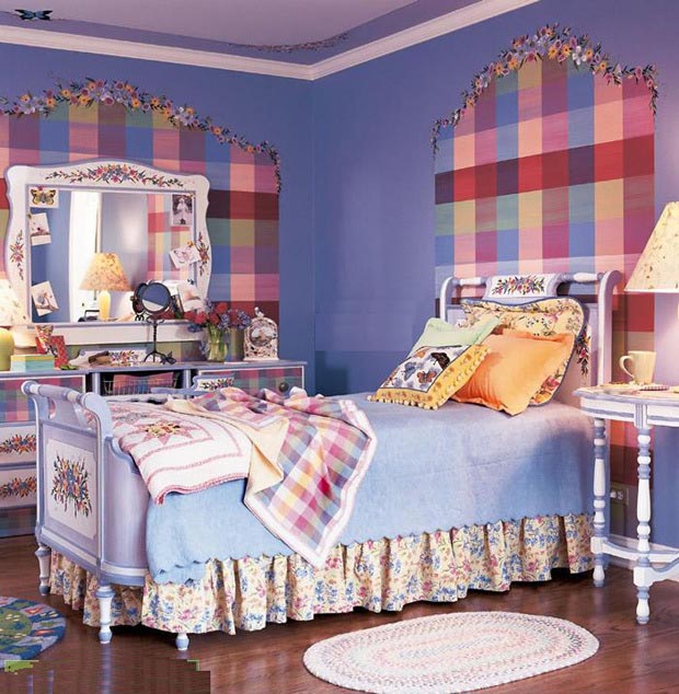 18个缤纷儿童房 欢乐成长的幸福乐园 混搭风格,儿童房,床,卧室背景墙