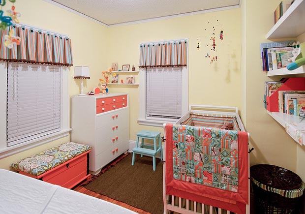 80平混搭风格二居室彩色温馨儿童房装修效果图