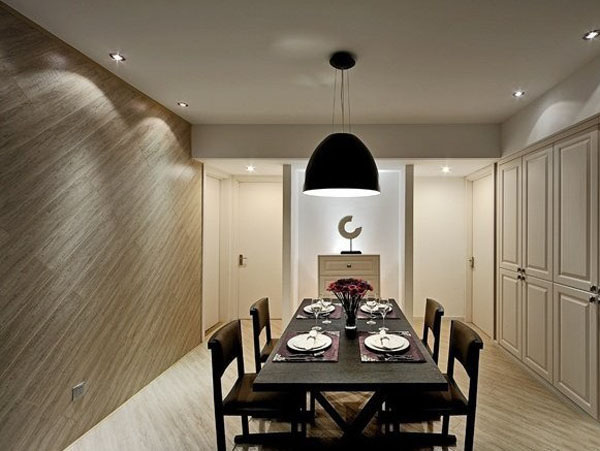 110平个性简约一居室餐厅灯具装修效果图