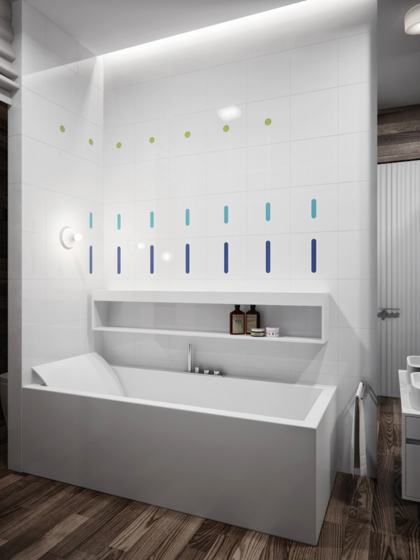 乌克兰风情 300平简约现代公寓 公寓装修,140平米以上装修,简约风格,卫生间局部,浴缸,白色,简洁