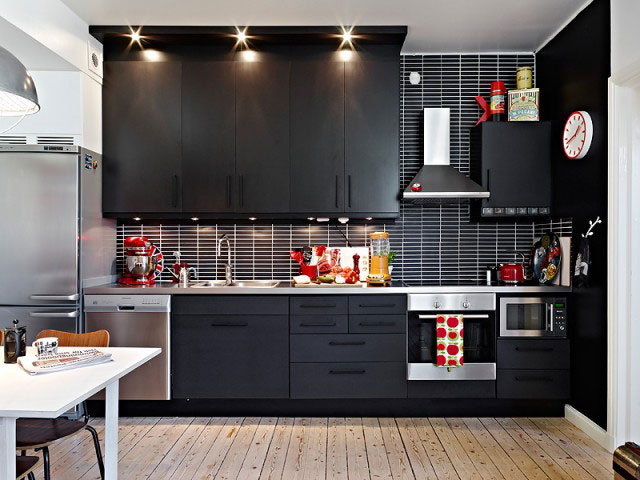 66平北欧风格二居室厨房橱柜装修效果图