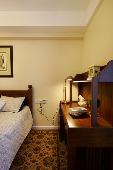 美式复古风格四室一厅20平米卧室地毯软装效果图
