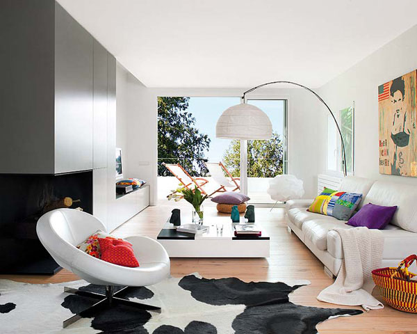 简约风格三室一厅20平米客厅地毯软装搭配效果图