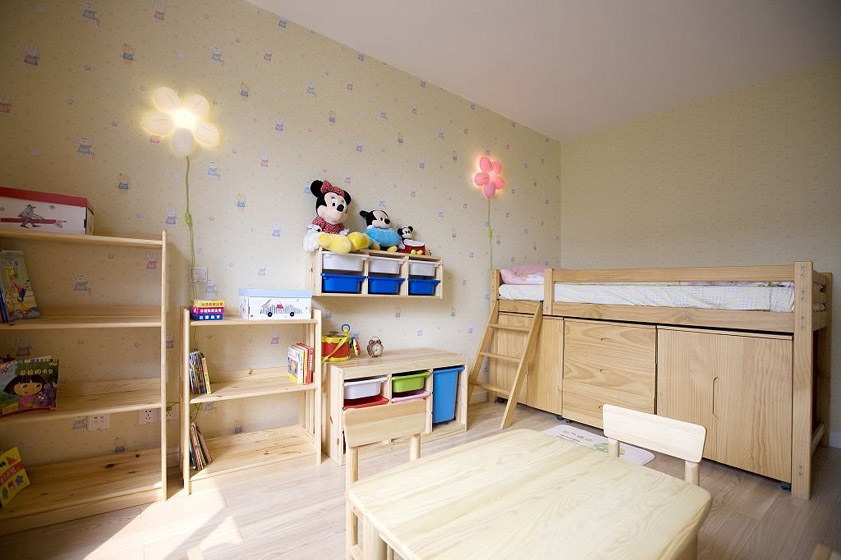 田园地中海混搭复式可爱儿童房装修效果图