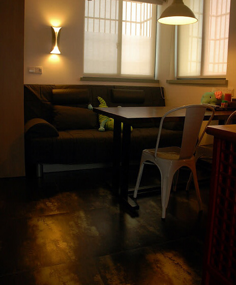 日式风格两室两厅开放式餐厅家具软装效果图