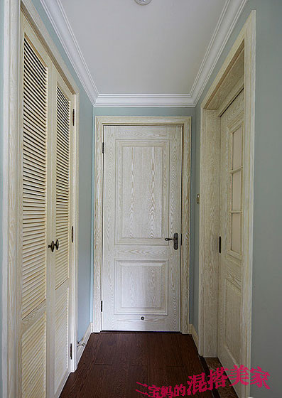 美式风格四室一厅10平米过道精致木门装修效果图