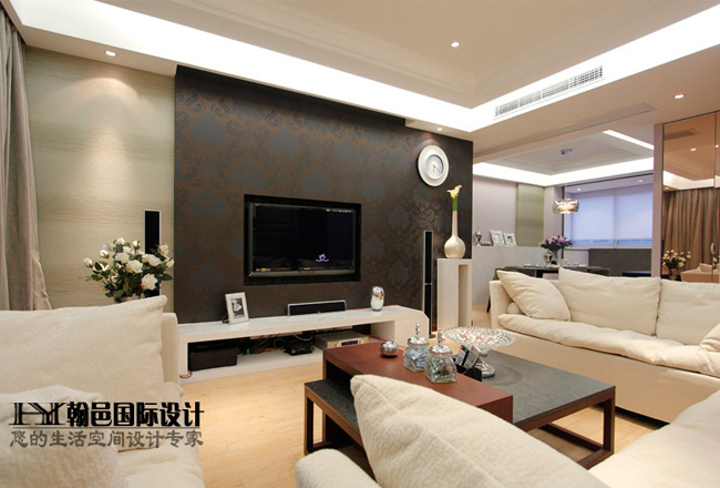 简约风格别墅60平米客厅米色沙发软装效果图