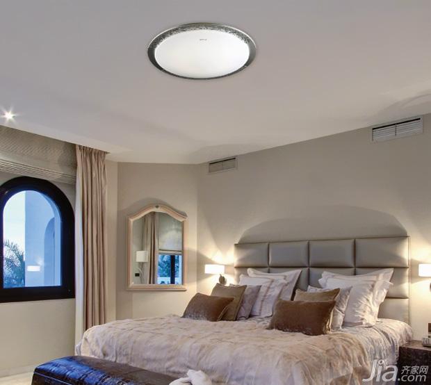 地中海风格三室两厅卧室灯饰软装效果图
