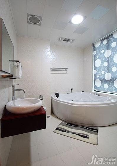 简约风格三室两厅20平米淋浴房浴缸装修效果图