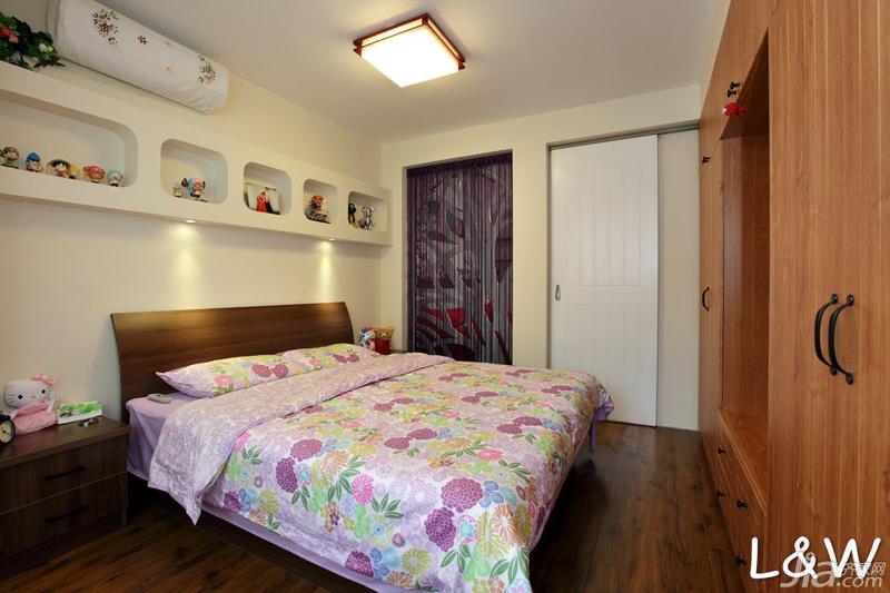 43平温馨田园风一居室卧室装修效果图