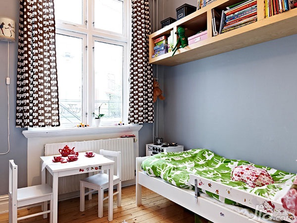 简约北欧风清新两房公寓可爱儿童房装修效果图