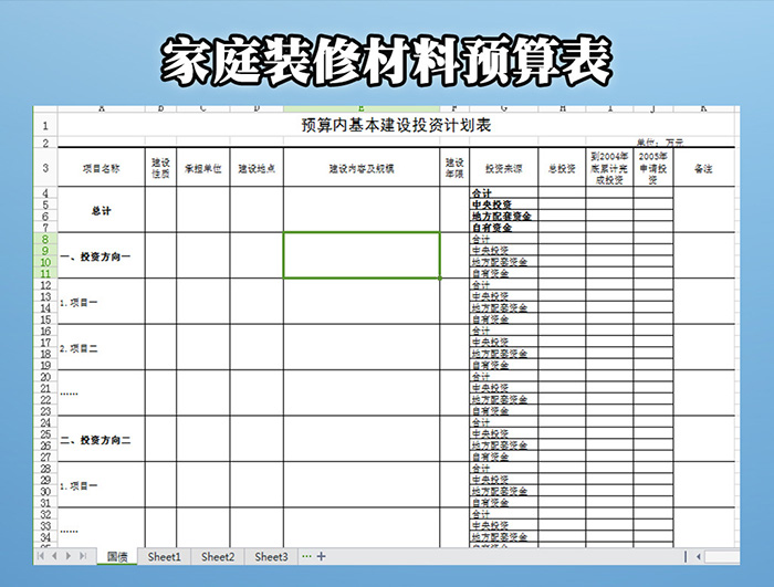 新房裝修材料費(fèi)用清單包括哪些?