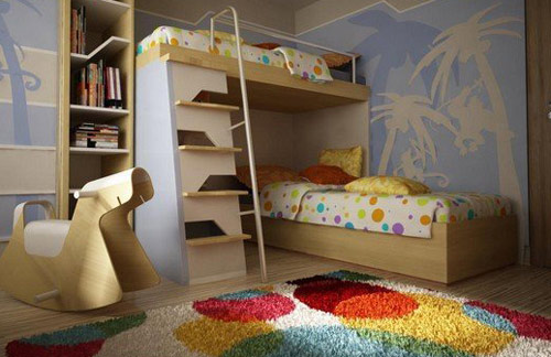 儿童房地毯装修效果图赏析