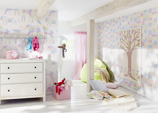 #儿童房装修设计# 怎么样能挑到合适的儿童房壁纸