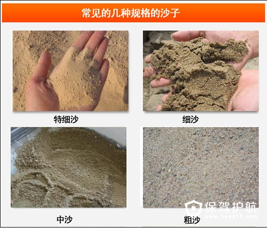 沙一般可分为特细沙,细沙,中沙和粗沙四种.