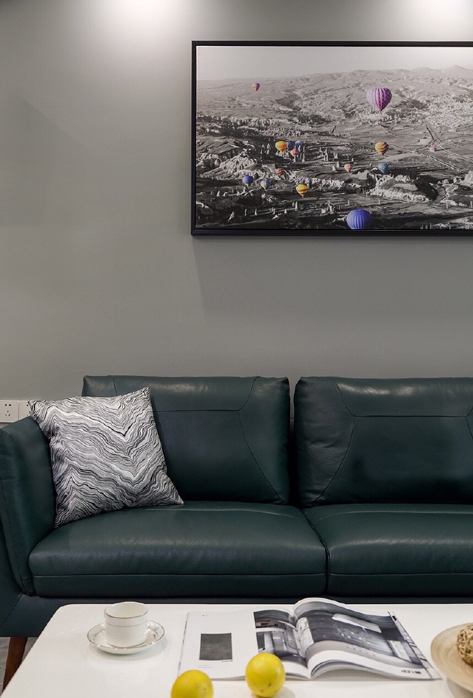 沙发背景墙 高级灰90㎡现代简约风格
