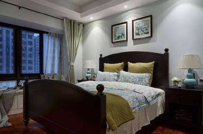 卧室  温馨清雅又层次分明100㎡现代美式风格