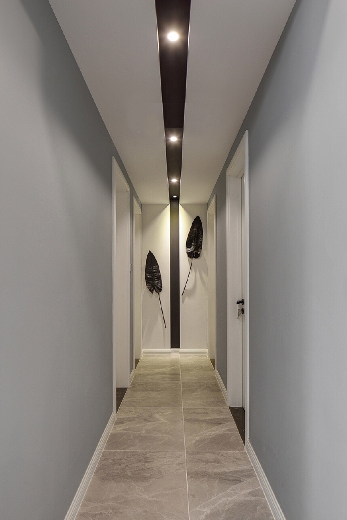 走廊  高级灰90㎡现代简约风格