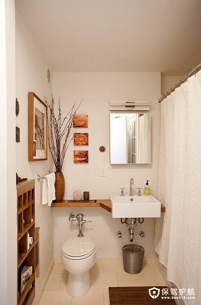 清新简单日式小户型洗手间