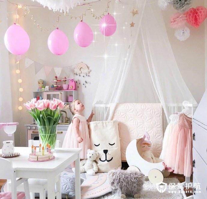 粉色气球公主梦卧室