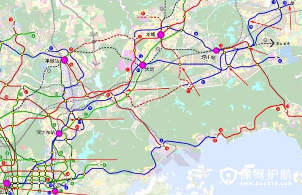 深圳地铁规划有哪些路线图