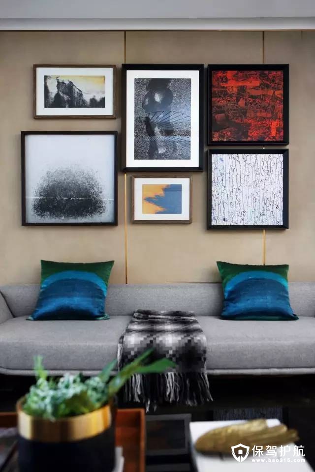 自由奔放的现代风格客厅沙发背景墙装修效果图