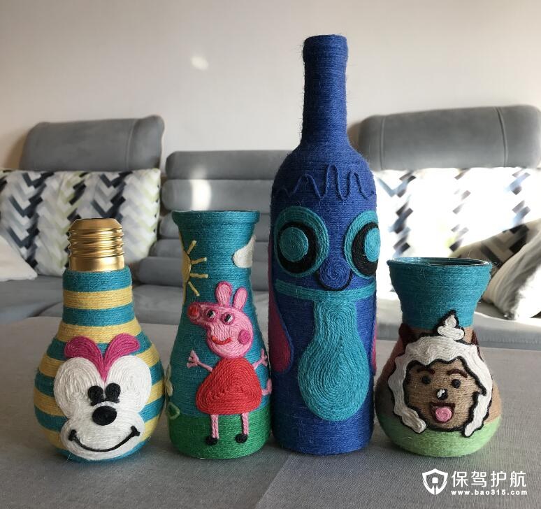 DIY麻绳花瓶