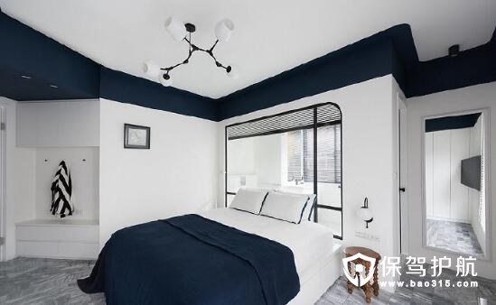 墨蓝色卧室设计
