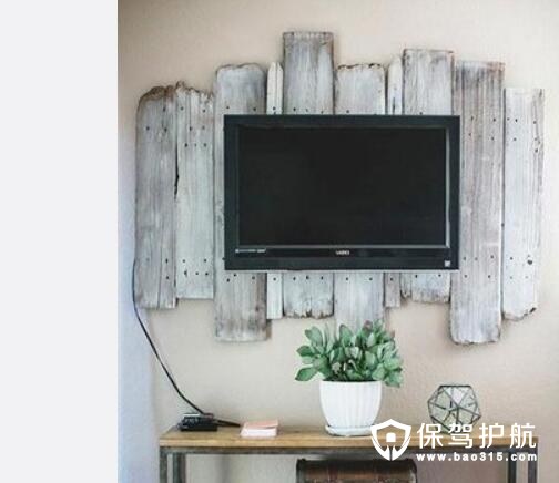 木头装饰电视背景墙