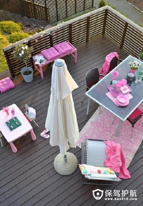 粉嫩女生最爱的阳台设计