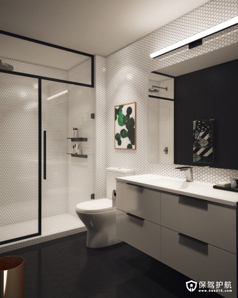 现代浴室设计效果图