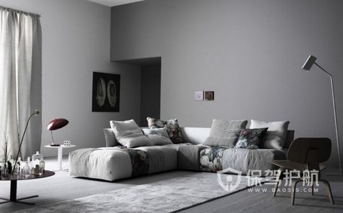 二,客厅一般刷什么颜色漆:淡灰色