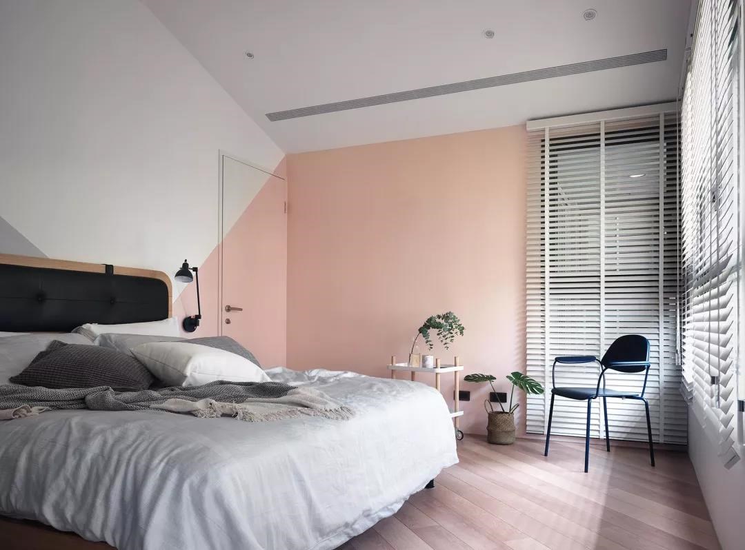 88㎡现代简约风 粉色+白色的卧室你喜欢吗？