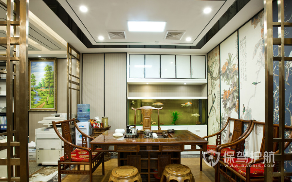 中式办公室茶水间装修设计