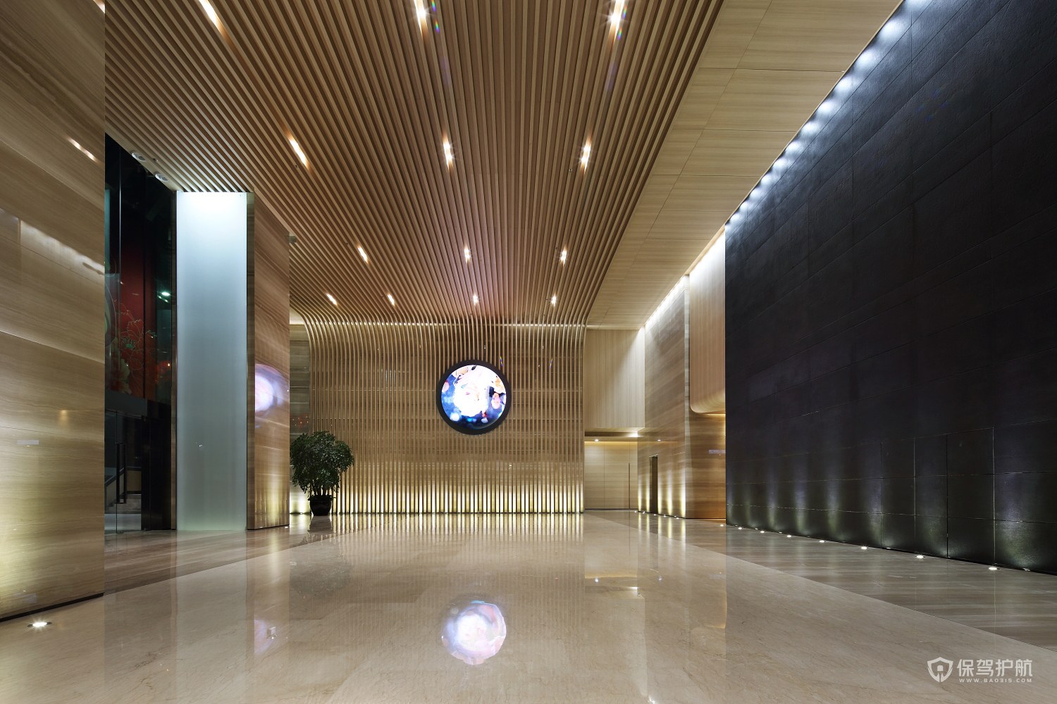 现代简约风格办公楼门厅设计图