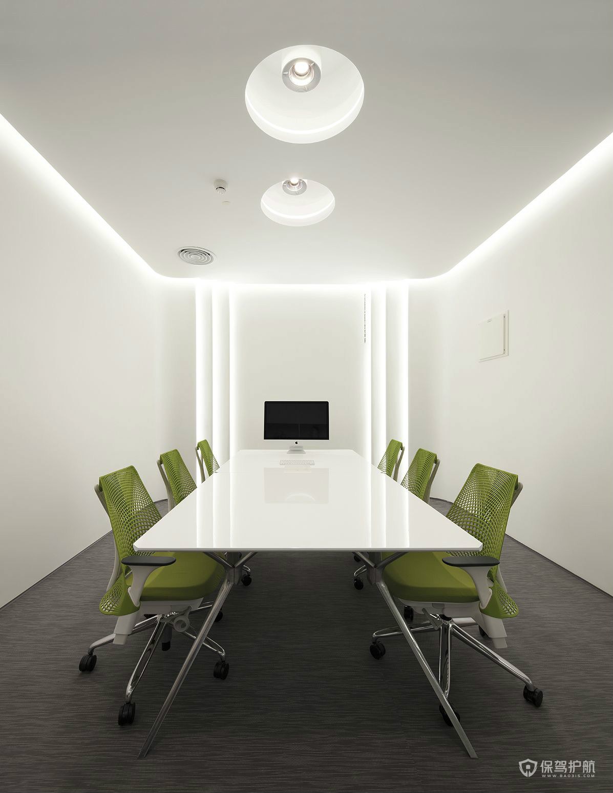 简洁办公室会议室装修效果图