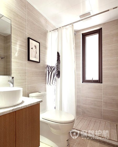 现代浴室浴帘效果图-保驾护航装修网