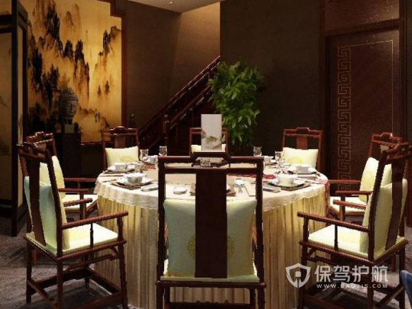 中式饭馆装修效果图-保驾护航