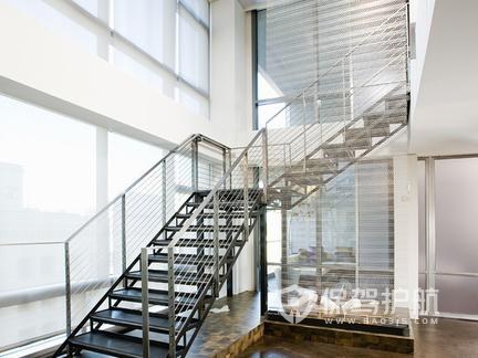loft不锈钢楼梯扶手效果图-保驾护航装修网