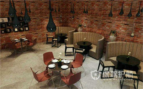 西式暖色咖啡厅装修设计图