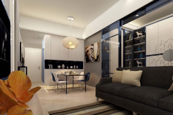 丽湾域220平现代简约风格