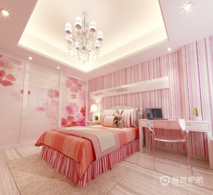 粉色系房间装修图片