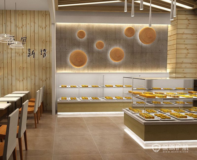 日式面包店装修实景图
