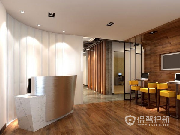 办公前台设计效果图