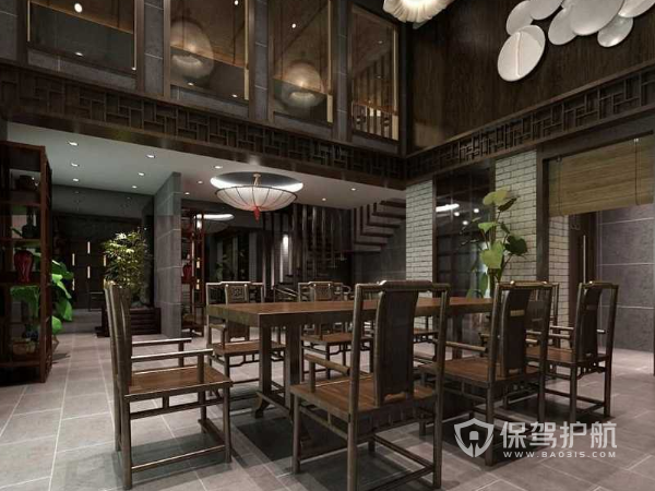 中式茶餐厅设计效果图