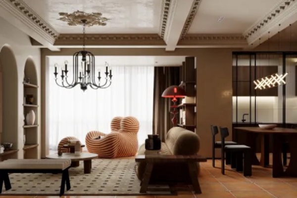 维多利亚湾140平三居室简美家装效果