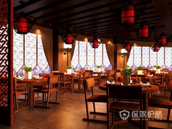 中式私房菜馆装修设计效果图