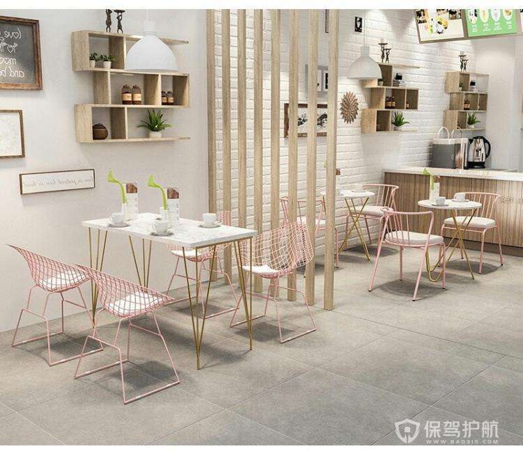 韩式清新风咖啡店装修实景图