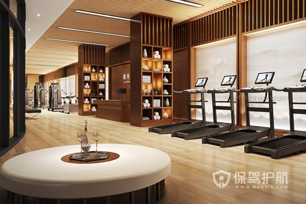 新中式健身房设计图-保驾护航装修网